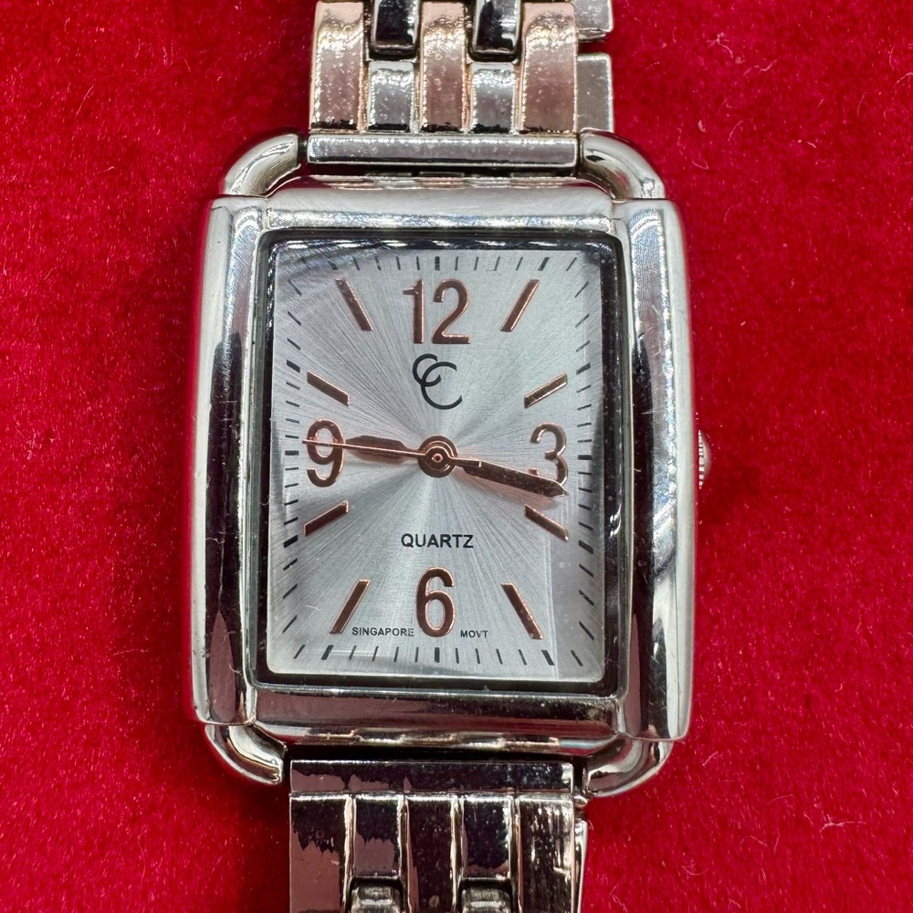 Vintage Two-tone Rose Gold &‎ Silvertone Quartz Watch Y2K Stainless Steel